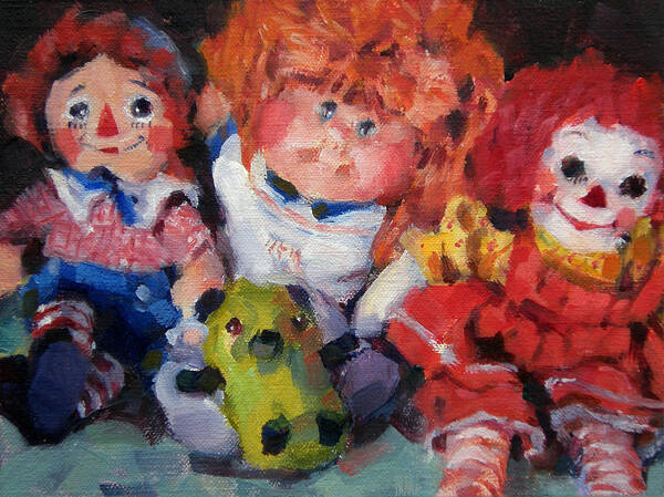Toys Art Print featuring the painting Old Friends by Merle Keller