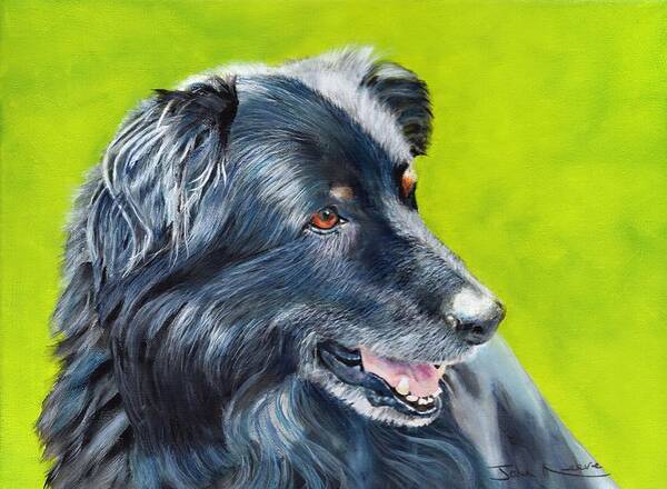 Dog Art Print featuring the painting Old Shep by John Neeve