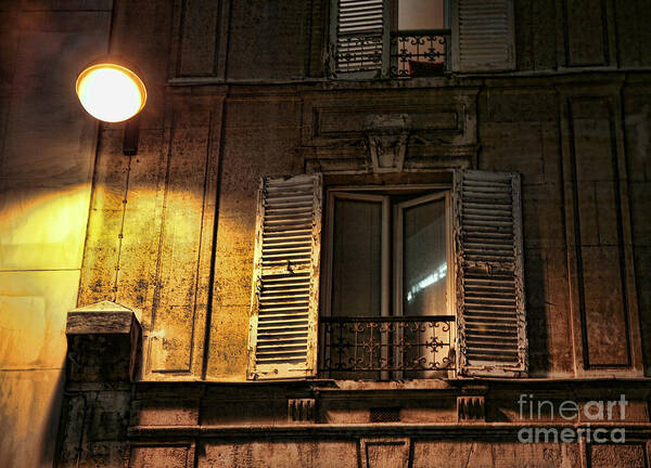 Old Art Print featuring the photograph Old Shutters by Chuck Kuhn
