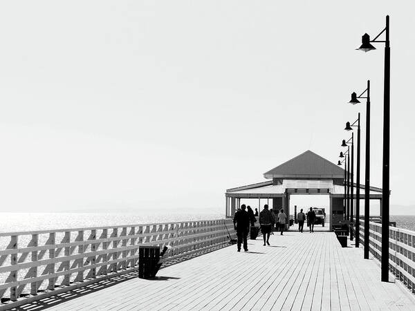 Landscape Art Print featuring the photograph On The Pier by Michael Blaine