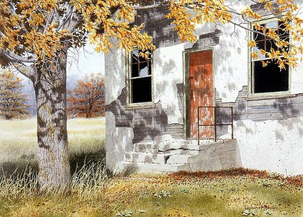 Rural Art Print featuring the painting Only Memories left. by Conrad Mieschke