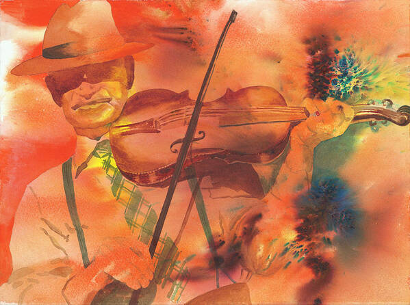 Tara Moorman Watercolors Art Print featuring the painting Orange Blossom Special by Tara Moorman