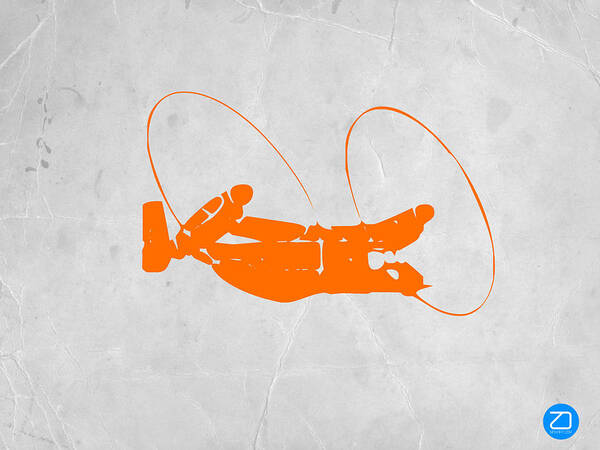 Plane Art Print featuring the photograph Orange Plane by Naxart Studio