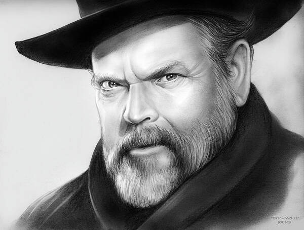 George Orson Welles Art Print featuring the drawing Orson Welles by Greg Joens