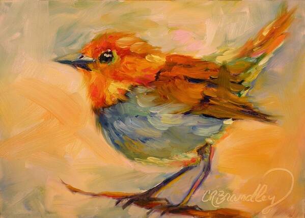 Bird Art Print featuring the painting Out On a Limb by Chris Brandley