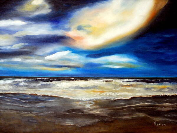 Sea Art Print featuring the painting Outer Banks NC by Phil Burton