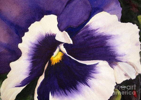 Pansy Art Print featuring the painting Pansy Face by Shirley Braithwaite Hunt