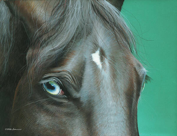 Horse Art Print featuring the painting Pappy by Mike Brown