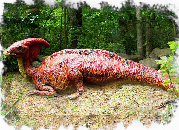 Dinosaur Art Print featuring the photograph Parasaurolophus by Sandra Clark