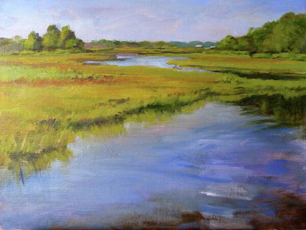 Landscape Art Print featuring the painting Parker's River, Cape Cod by Peter Salwen