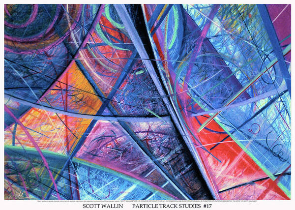 A Bright Art Print featuring the painting Particle Track Study Seventeen by Scott Wallin