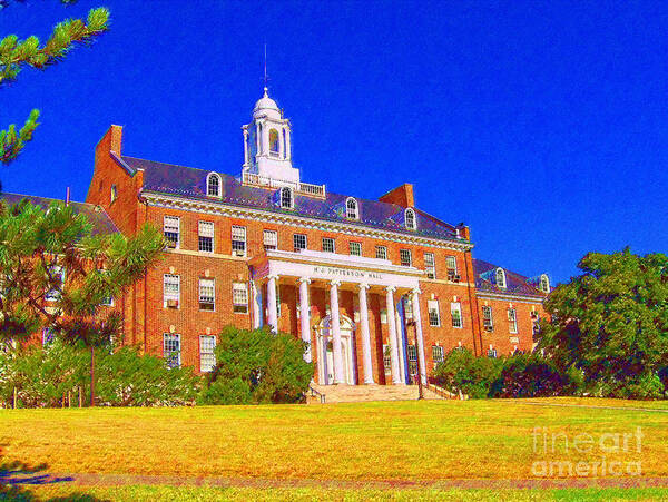 University Of Maryland Art Print featuring the painting Patterson Hall by DJ Fessenden