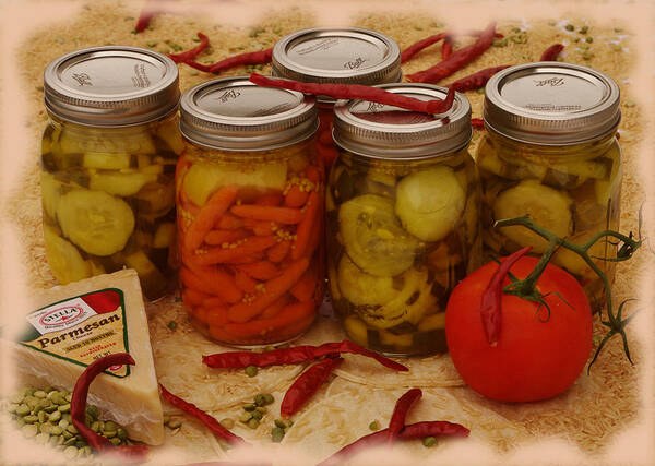 Pickle Art Print featuring the photograph Pickled Still Life by Lori Kingston