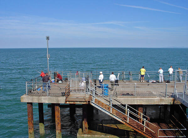 Europe Art Print featuring the photograph Pier Fishing at Llandudno by Rod Johnson