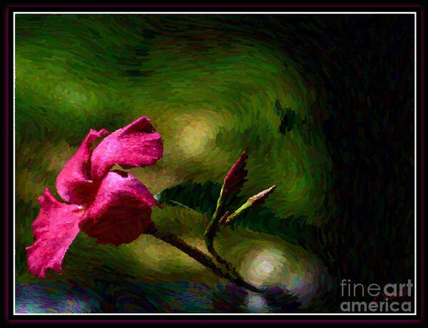 Flower Art Print featuring the photograph Pink Bud by Leslie Revels