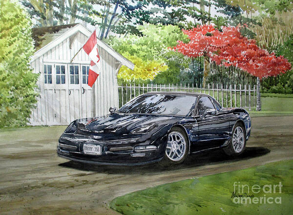 Automobile Art Print featuring the painting Pride And Joy by William Band