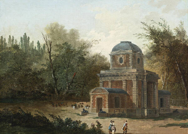 Hubert Robert Art Print featuring the painting Project for the Pavillon de Cleves of Maupertuis by Hubert Robert