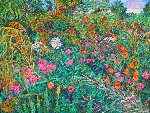 Wildflowers Art Print featuring the painting Queen Annes Lace by Kendall Kessler