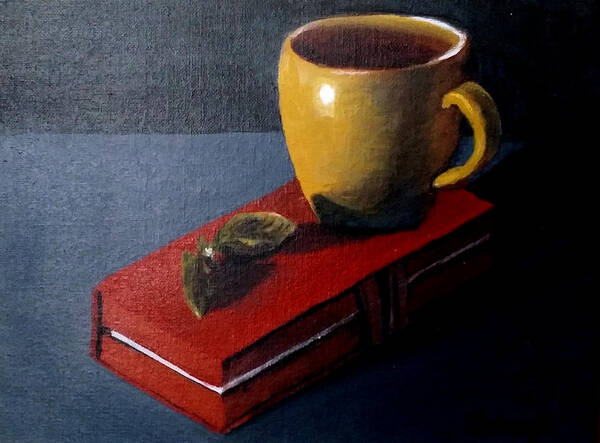 Coffee Art Print featuring the painting Quiet Moments by Barbara J Blaisdell