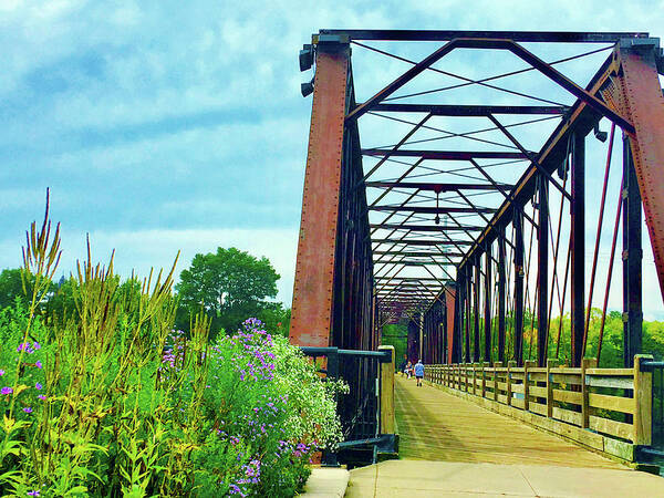Nature Art Print featuring the photograph Railroad Bridge Garden by Rod Whyte
