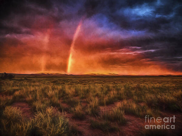 Fine Art Photography Art Print featuring the photograph RAINBOWS IN THE DESERT No. 2 ... by Chuck Caramella