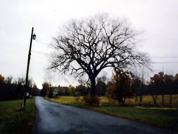 Landscape Art Print featuring the painting Rainy Day by Paul Sachtleben