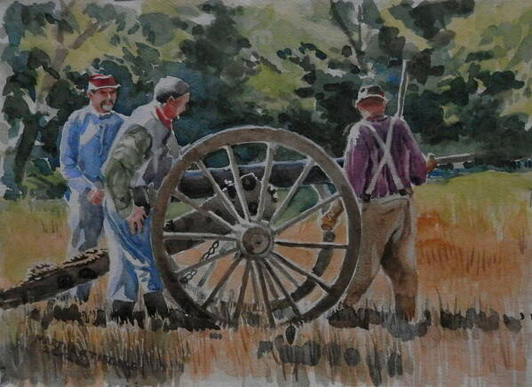 Landscape Art Print featuring the painting Readying the Cannon by Martha Tisdale