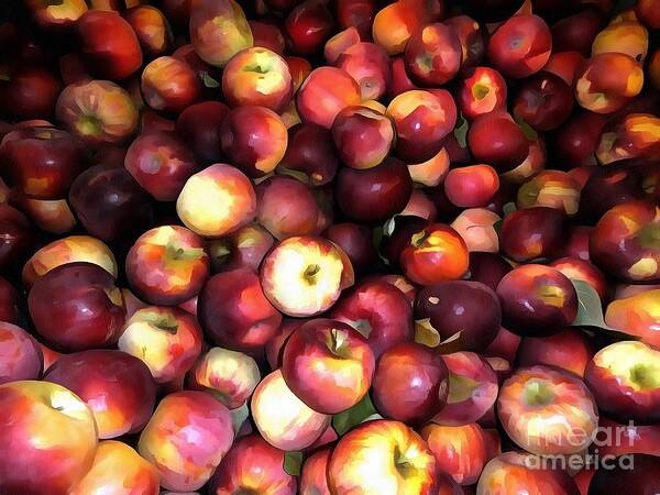 Apples Art Print featuring the photograph Red Apples 1 by Janine Riley
