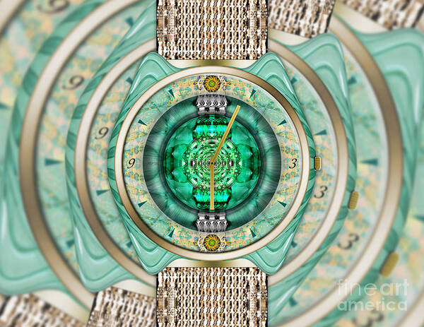 Time Art Print featuring the digital art Reflections of Time by Phil Perkins