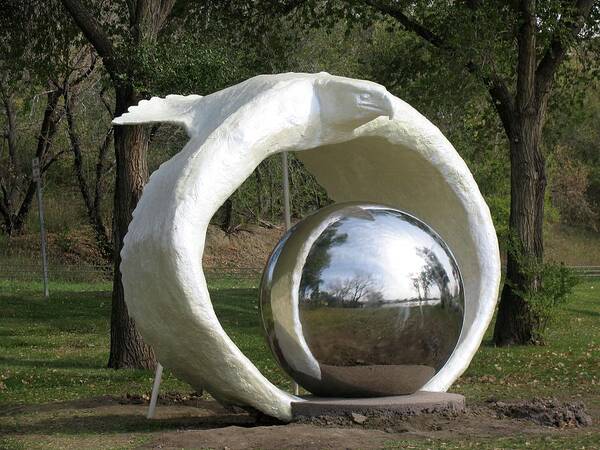  Art Print featuring the sculpture Reflections Sculpture by Wayne Pruse