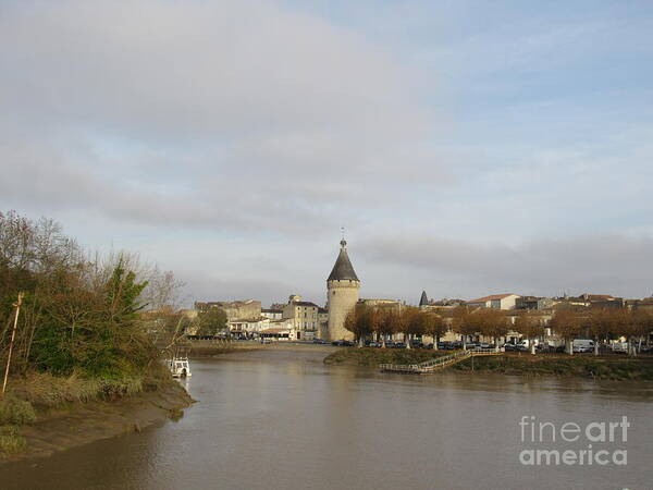 Garonne River Art Print featuring the photograph River Arrival to Libourne by Barbara Plattenburg