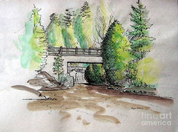 Bridge Art Print featuring the painting Rockwood by Roger Witmer