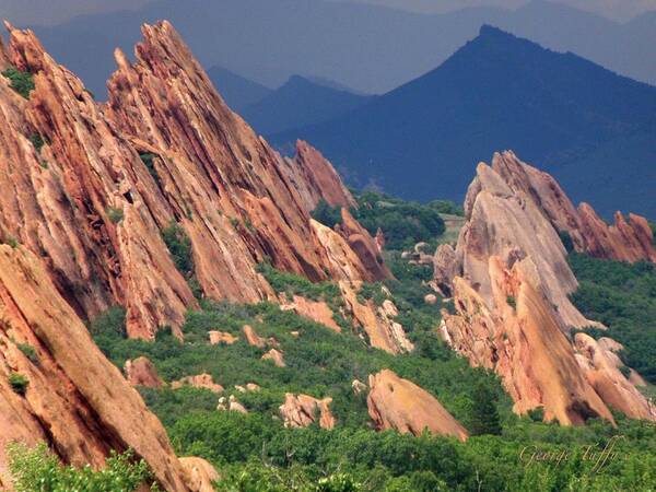 Roxborough State Park Mountains Colorado Rockformation Uplift Rocks Rocky Mountains Art Print featuring the photograph Roxborough State Park by George Tuffy
