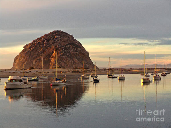 Seascape Art Print featuring the photograph Safe in the Harbor by Jim Sweida