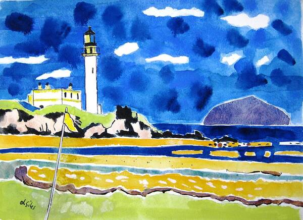 Golf Art Art Print featuring the painting Scotland Turnberry 10 by Lesley Giles