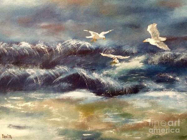 Sea Art Print featuring the painting Seaside Serenade by Denise Tomasura