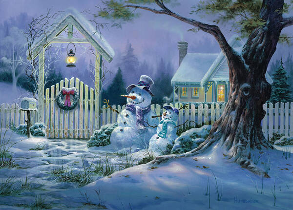 Michael Humphries Art Print featuring the painting Season's Greeters by Michael Humphries