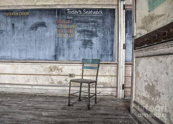 Classroom Art Print featuring the mixed media Seat Work by Terry Rowe