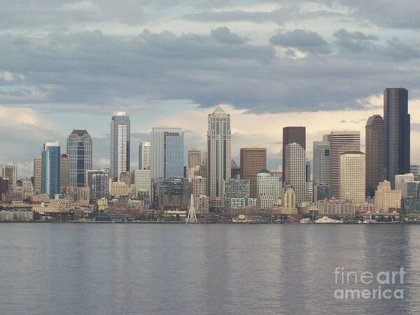 Seattle Skyline Art Print featuring the photograph Seattle Skyline by Carol Riddle