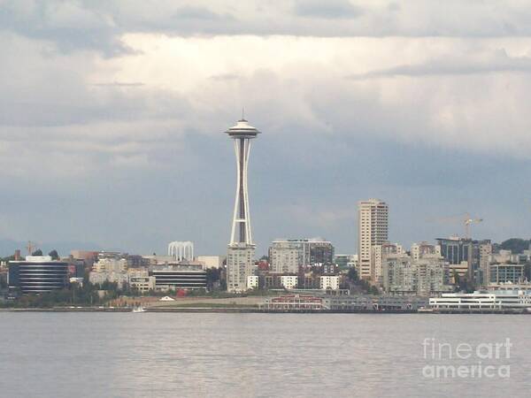 Landscape Art Print featuring the photograph Seattle Skyline Space Needle by Carol Riddle