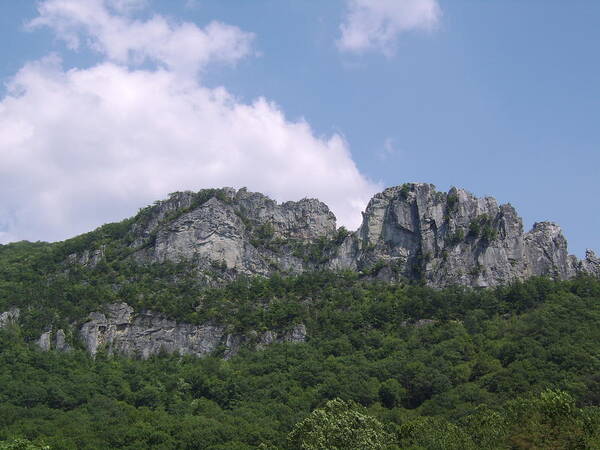 Seneca Rocks West Virginia Images Photographs Prints Appalachian Blue Ridge Mountain Landscape Images Nature Art Print featuring the photograph Seneca Rocks by Joshua Bales