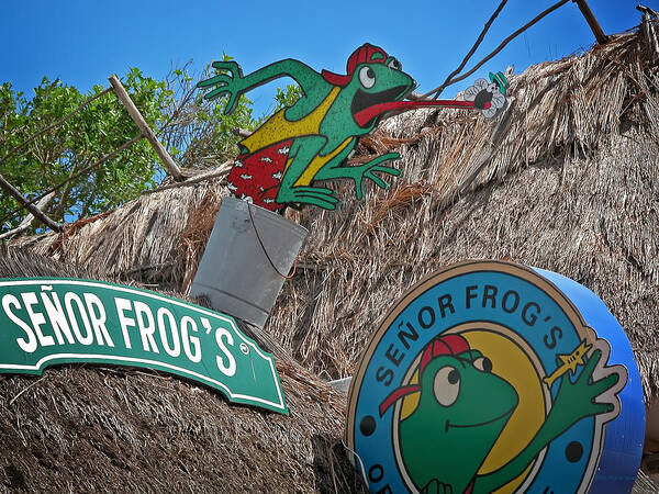 Senor Frogs Art Print featuring the photograph Senor Frog's - Playa del Carmen by Frank Mari