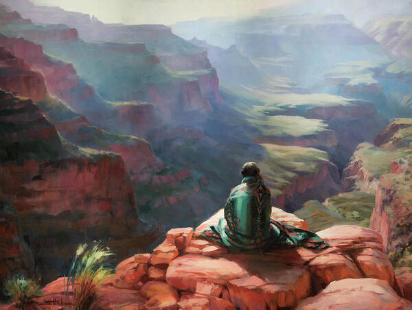 Southwest Art Print featuring the painting Serenity by Steve Henderson