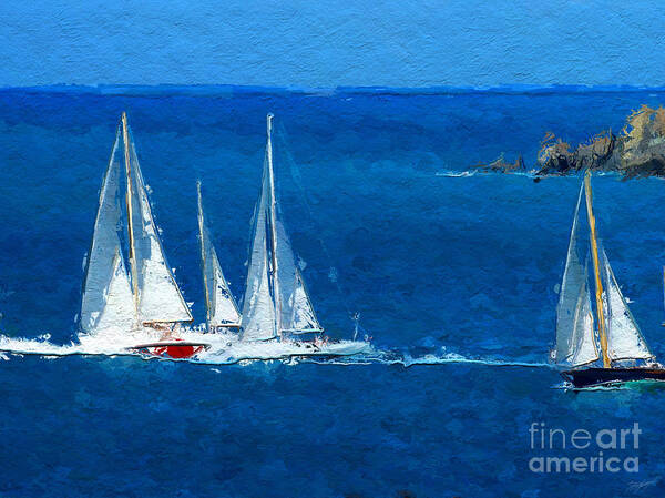 Anthony Fishburne Art Print featuring the digital art Set Sail by Anthony Fishburne