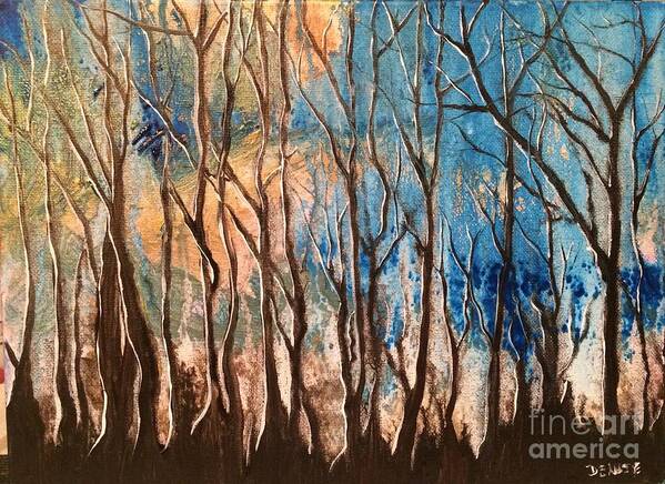 Trees Art Print featuring the painting Shadow Dancers by Denise Tomasura