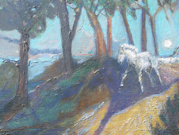 Horse Art Print featuring the painting Shadow Runner by Susan Esbensen