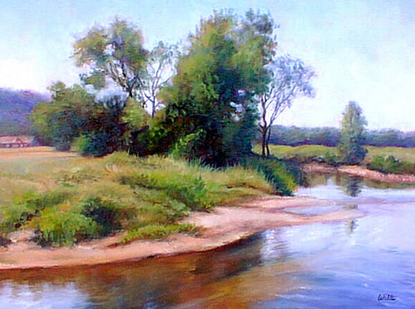 River Art Print featuring the painting Shallow River by Marie Witte