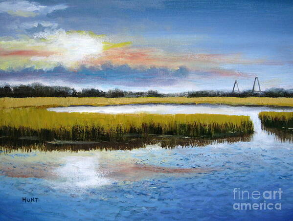 Charleston Art Print featuring the painting Shem Creek Sky by Shirley Braithwaite Hunt