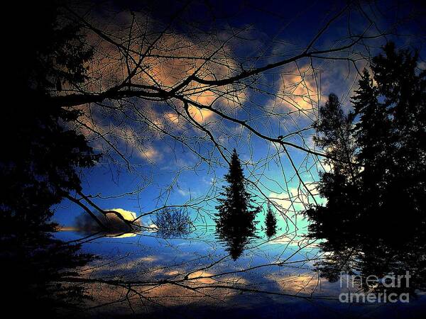 Sky Art Print featuring the photograph Silent Night by Elfriede Fulda