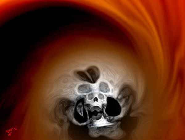 Colors Art Print featuring the painting Skull Scope 3 by Adam Vance